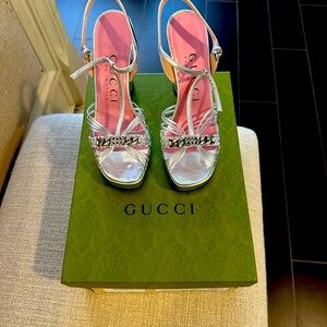 Gucci Silver Women's Sandals